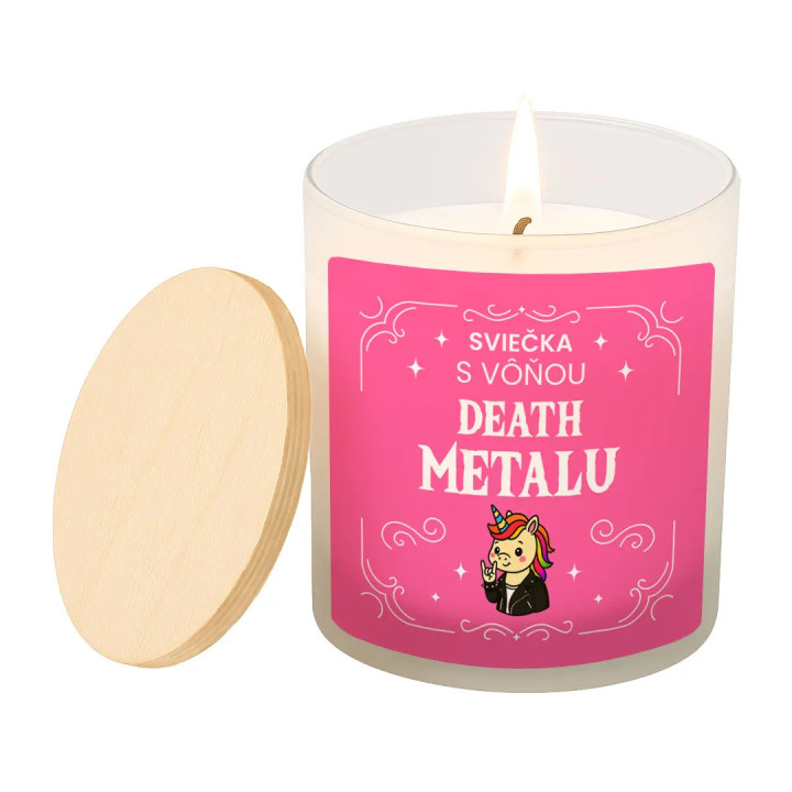 Sviečka s vôňou Death Metalu - vonná svieca s potlačou