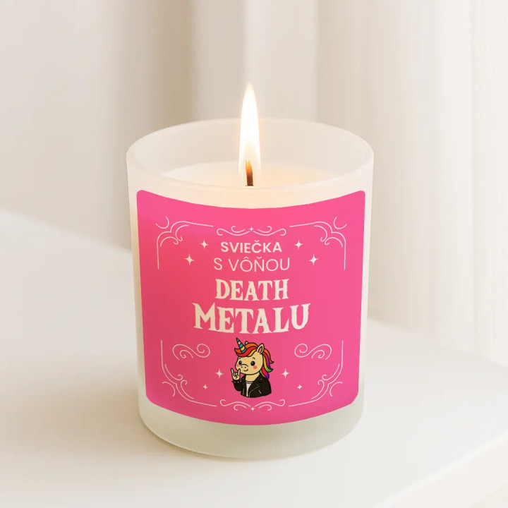 Sviečka s vôňou Death Metalu - vonná svieca s potlačou