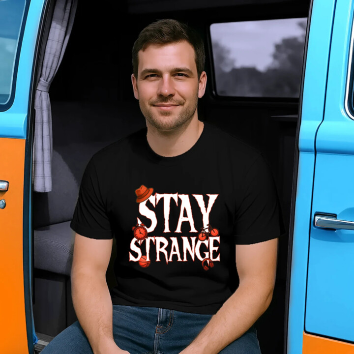 Stay strange pre fanúšikov seriálu Stranger Things - pánske tričko s potlačou