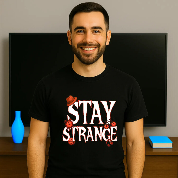 Stay strange pre fanúšikov seriálu Stranger Things - pánske tričko s potlačou