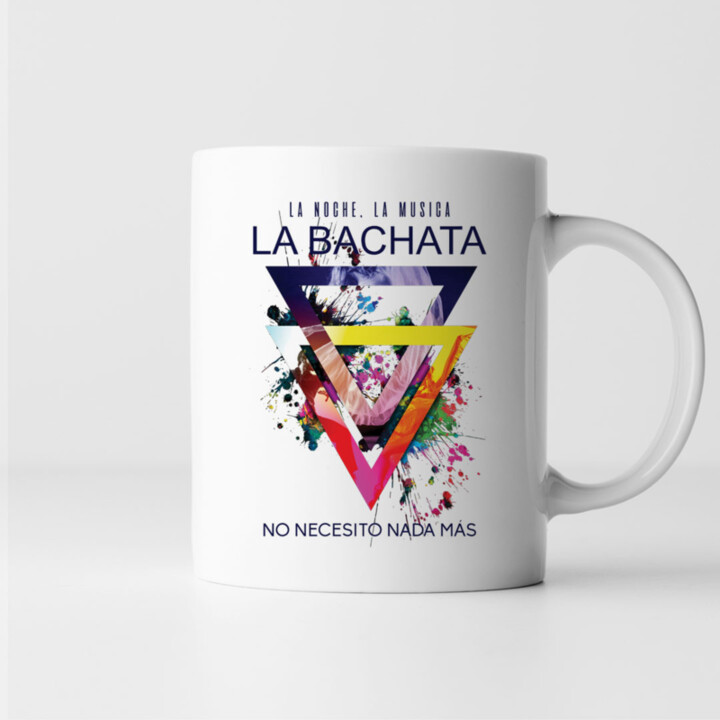 La noche La musica La BACHATA - keramický hrnček s potlačou