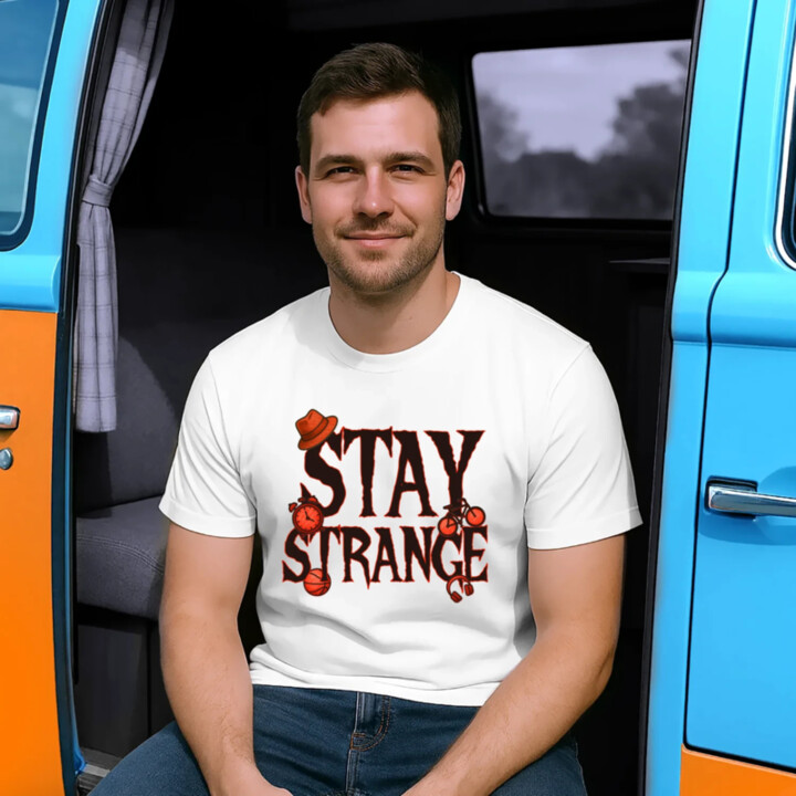 Stay strange pre fanúšikov seriálu Stranger Things - pánske tričko s potlačou