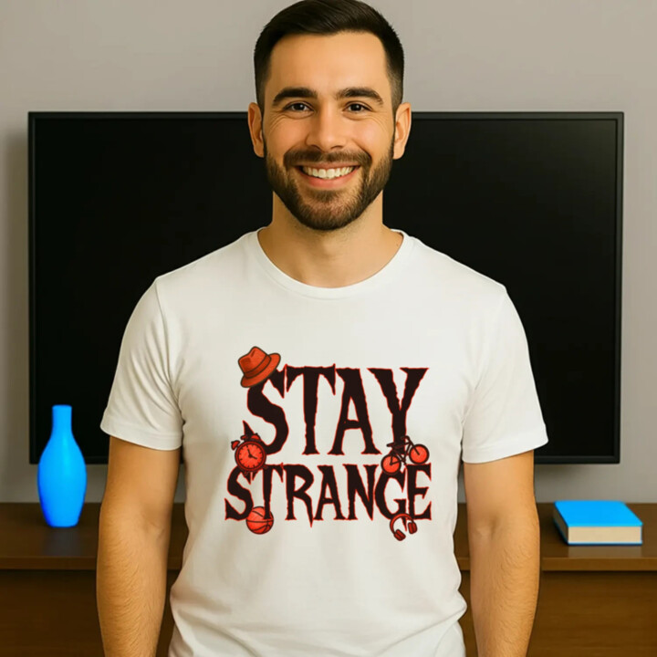 Stay strange pre fanúšikov seriálu Stranger Things - pánske tričko s potlačou
