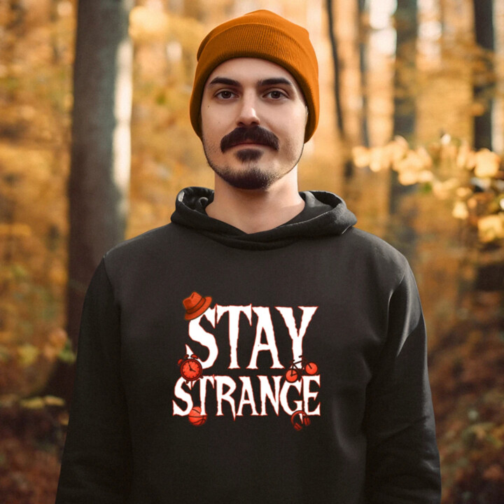 Stay strange pre fanúšikov seriálu Stranger Things  - pánska mikina s potlačou