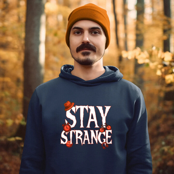 Stay strange pre fanúšikov seriálu Stranger Things  - pánska mikina s potlačou