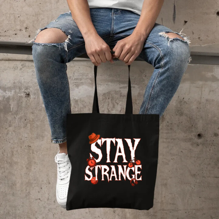 Stay strange pre fanúšikov seriálu Stranger Things - taška s potlačou