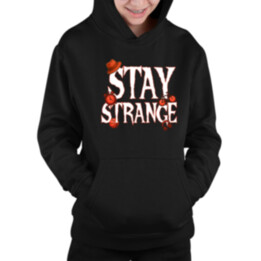 Stay strange pre fanúšikov seriálu Stranger Things - detská mikina s kapucňou