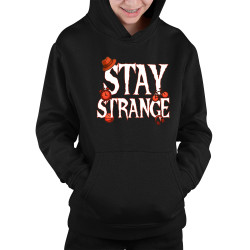 Stay strange pre fanúšikov seriálu Stranger Things - detská mikina s kapucňou