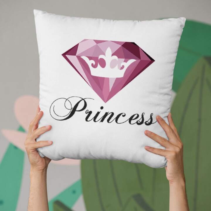 Princess - vankúš s potlačou