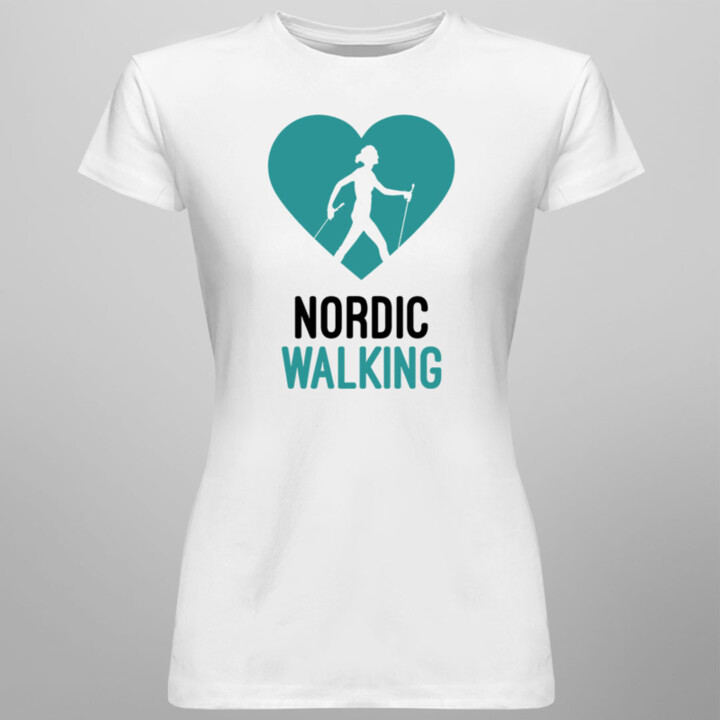 Nordic Walking - dámske tričko s potlačou