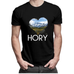 Hory - pánske  tričko s potlačou