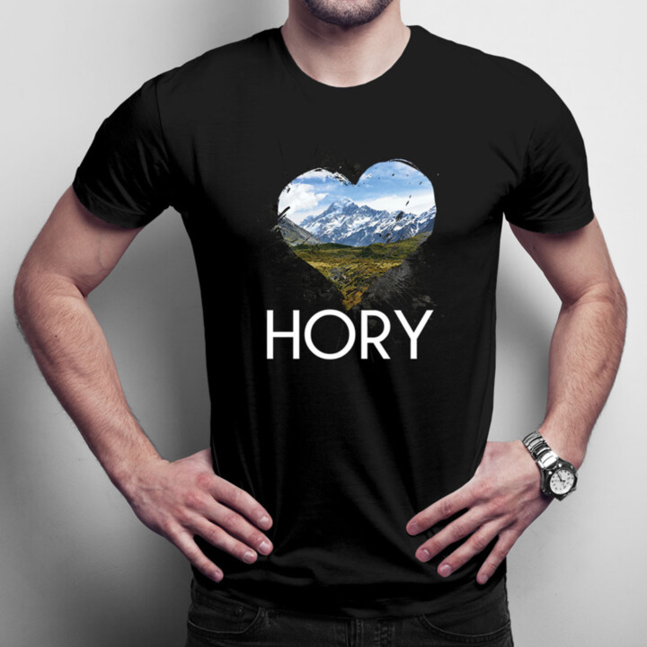Hory - pánske  tričko s potlačou