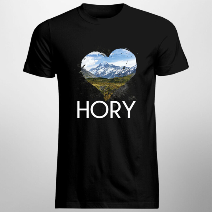 Hory - pánske  tričko s potlačou