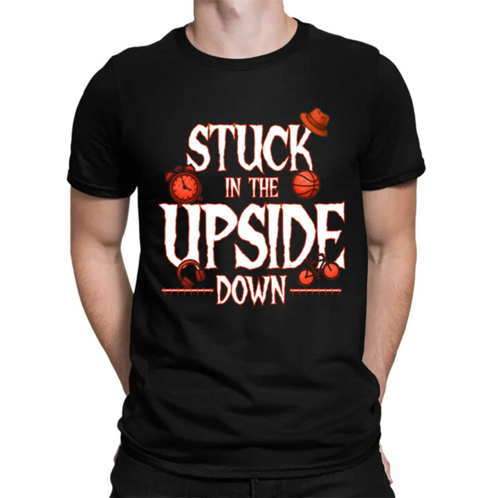 Stuck in the upside down pre fanúšikov seriálu Stranger Things - pánske tričko s potlačou