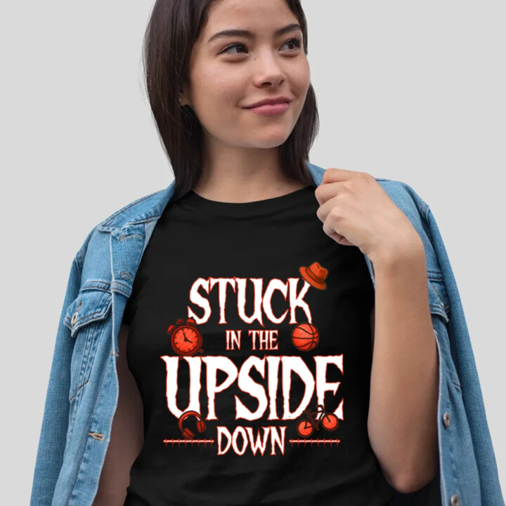 Stuck in the upside down pre fanúšikov seriálu Stranger Things - dámske tričko s potlačou