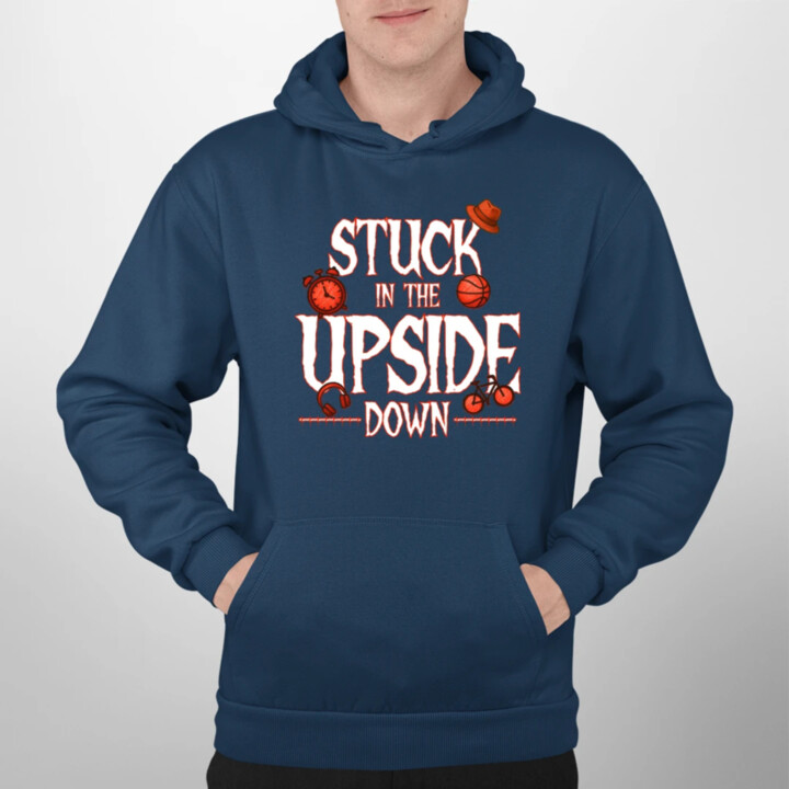 Stuck in the upside down pre fanúšikov seriálu Stranger Things  - pánska mikina s potlačou