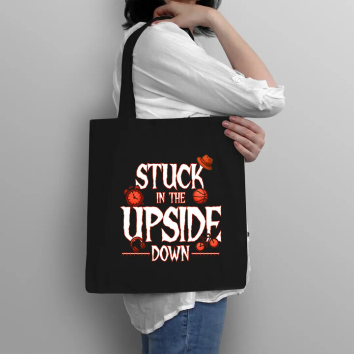 Stuck in the upside down pre fanúšikov seriálu Stranger Things - taška s potlačou