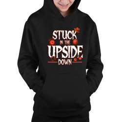 Stuck in the upside down pre fanúšikov seriálu Stranger Things - detská mikina s kapucňou