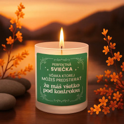 Perfektná sviečka, vďaka ktorej môžeš predstierať - vonná svieca s potlačou