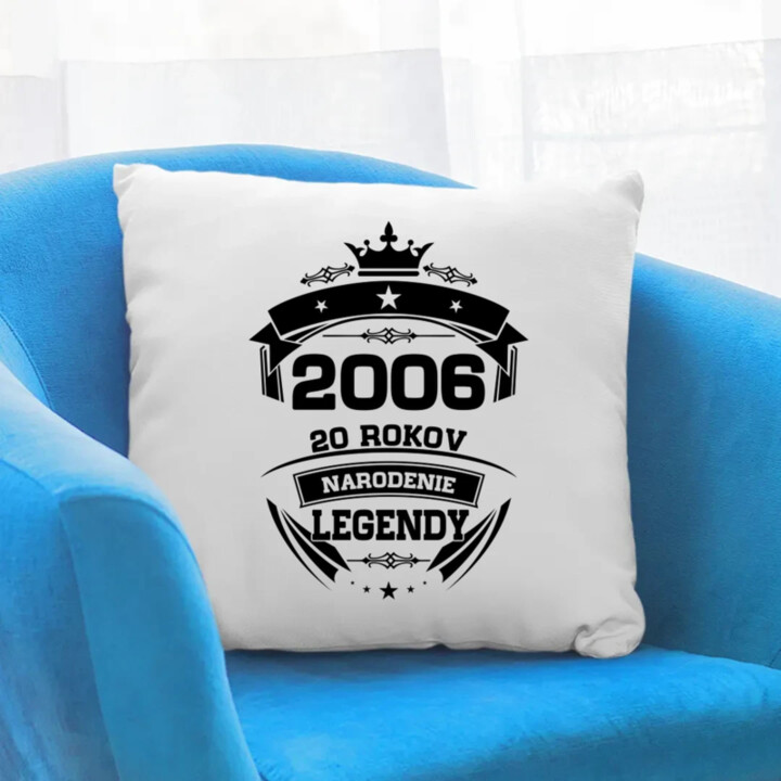 2006 Narodenie legendy 20 rokov - vankúš s potlačou