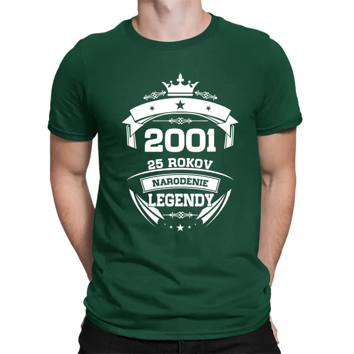 2001 Narodenie legendy 25 rokov - pánske tričko s potlačou