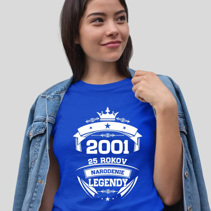 2001 Narodenie legendy 25 rokov - dámske tričko s potlačou