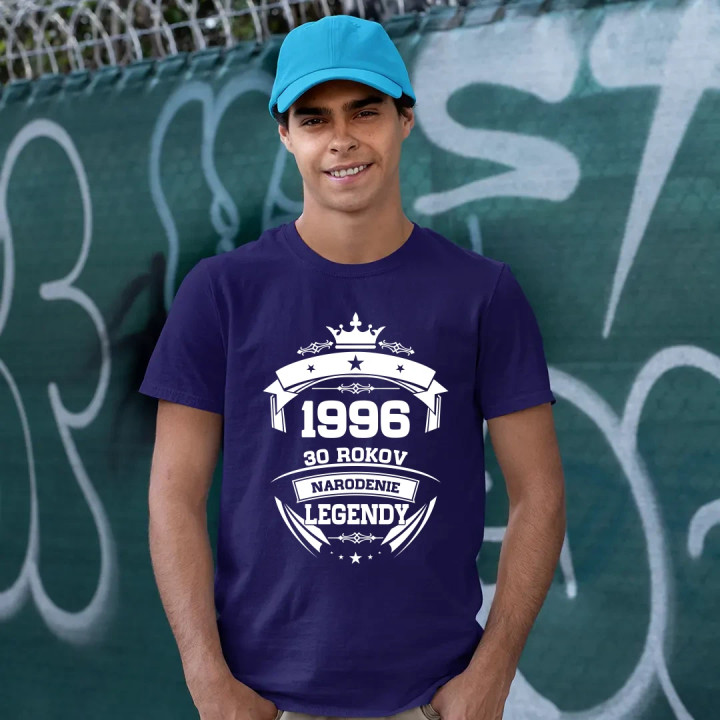 1996 Narodenie legendy 30 rokov - pánske tričko s potlačou