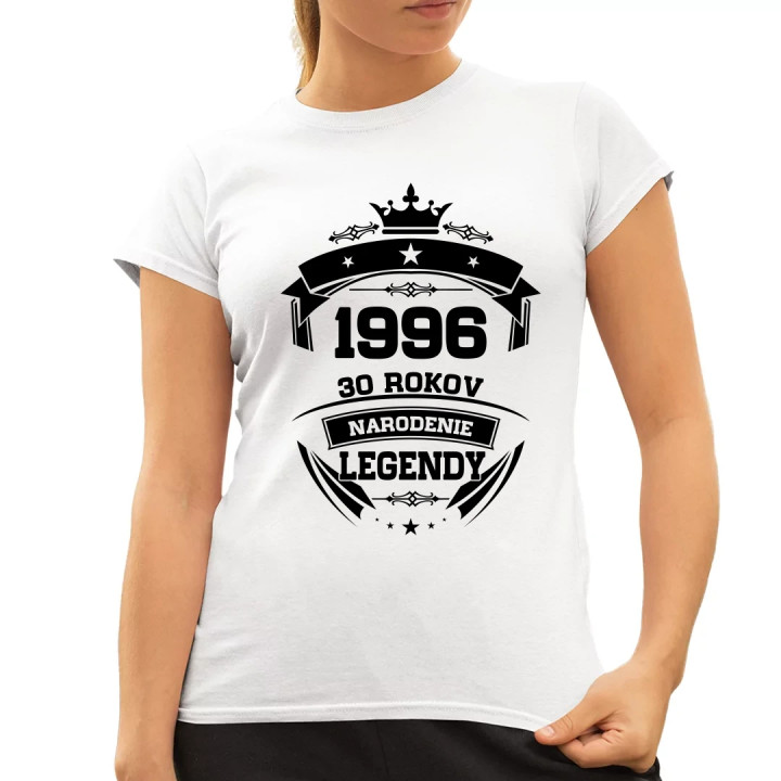 1996 Narodenie legendy 30 rokov - dámske tričko s potlačou