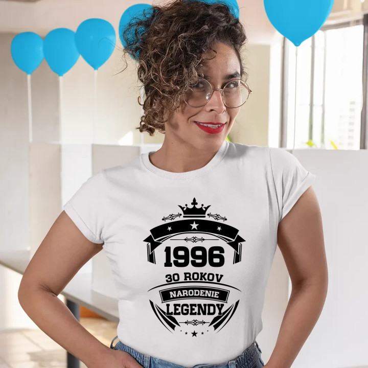 1996 Narodenie legendy 30 rokov - dámske tričko s potlačou