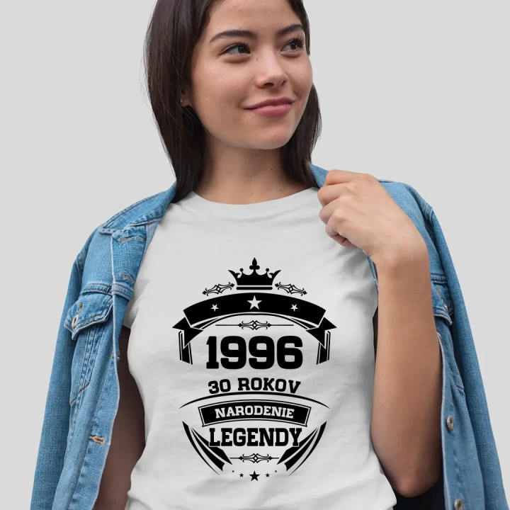 1996 Narodenie legendy 30 rokov - dámske tričko s potlačou