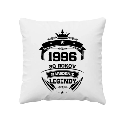 1996 Narodenie legendy 30 rokov - vankúš s potlačou