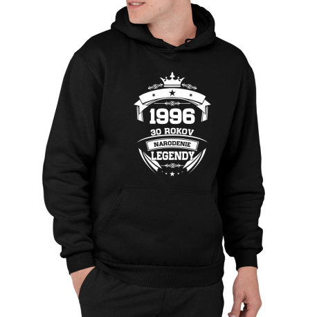 1996 Narodenie legendy 30 rokov  - pánska mikina s potlačou