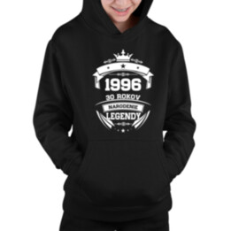 1996 Narodenie legendy 30 rokov - detská mikina s kapucňou