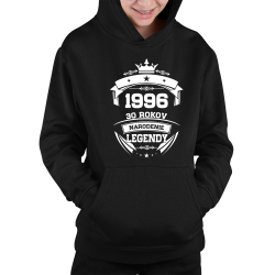 1996 Narodenie legendy 30 rokov - detská mikina s kapucňou