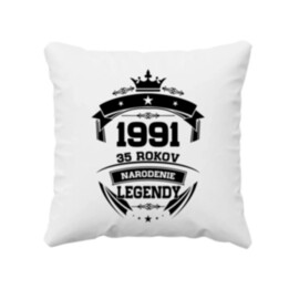 1991 Narodenie legendy 35 rokov - vankúš s potlačou