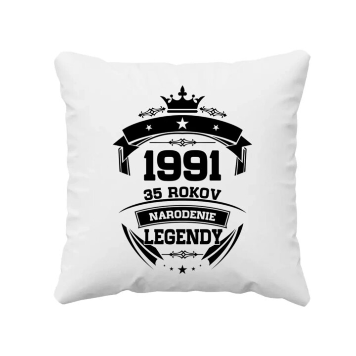 1991 Narodenie legendy 35 rokov - vankúš s potlačou
