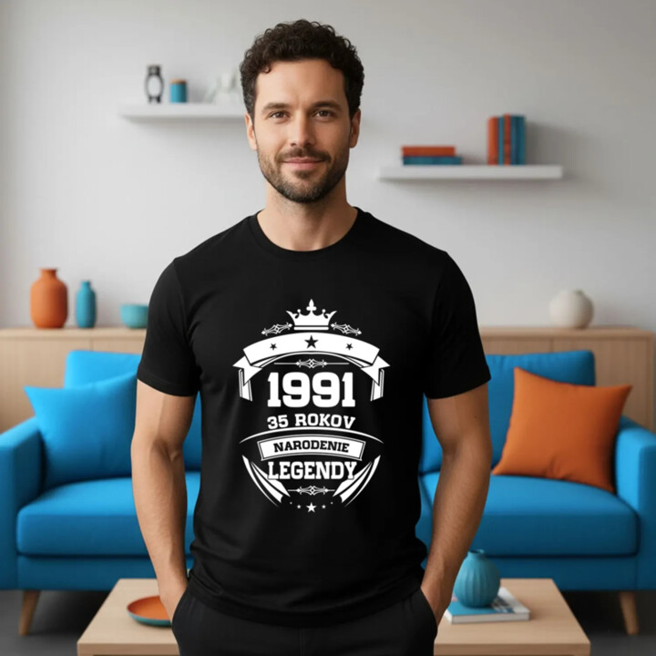 1991 Narodenie legendy 35 rokov - pánske tričko s potlačou