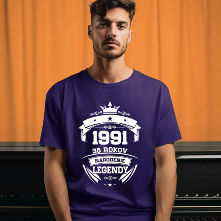 1991 Narodenie legendy 35 rokov - pánske tričko s potlačou