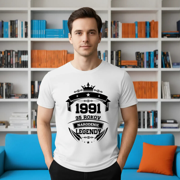1991 Narodenie legendy 35 rokov - pánske tričko s potlačou