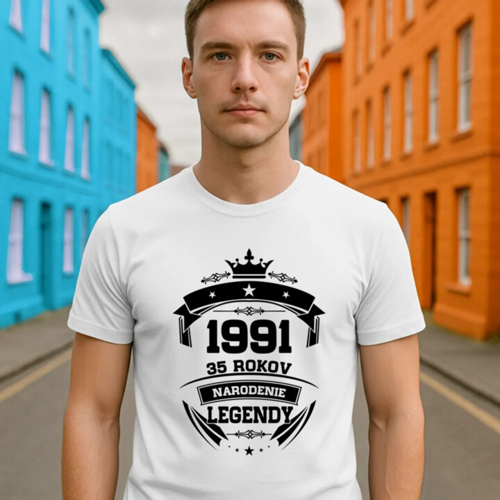1991 Narodenie legendy 35 rokov - pánske tričko s potlačou