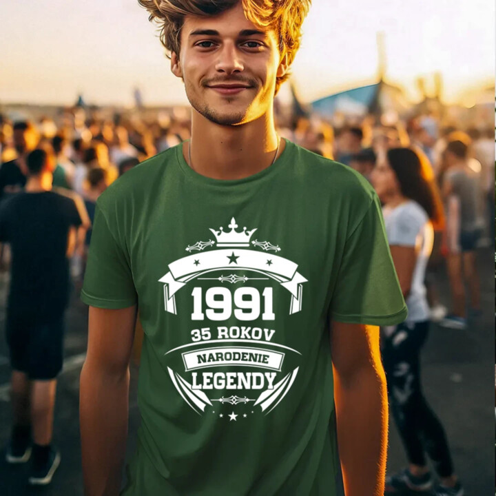 1991 Narodenie legendy 35 rokov - pánske tričko s potlačou