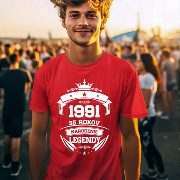 1991 Narodenie legendy 35 rokov - pánske tričko s potlačou
