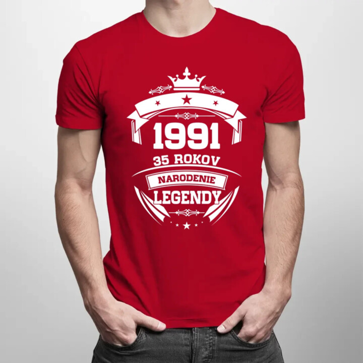 1991 Narodenie legendy 35 rokov - pánske tričko s potlačou