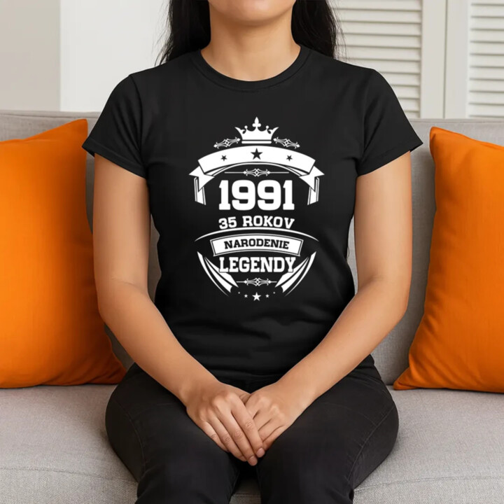 1991 Narodenie legendy 35 rokov - dámske tričko s potlačou