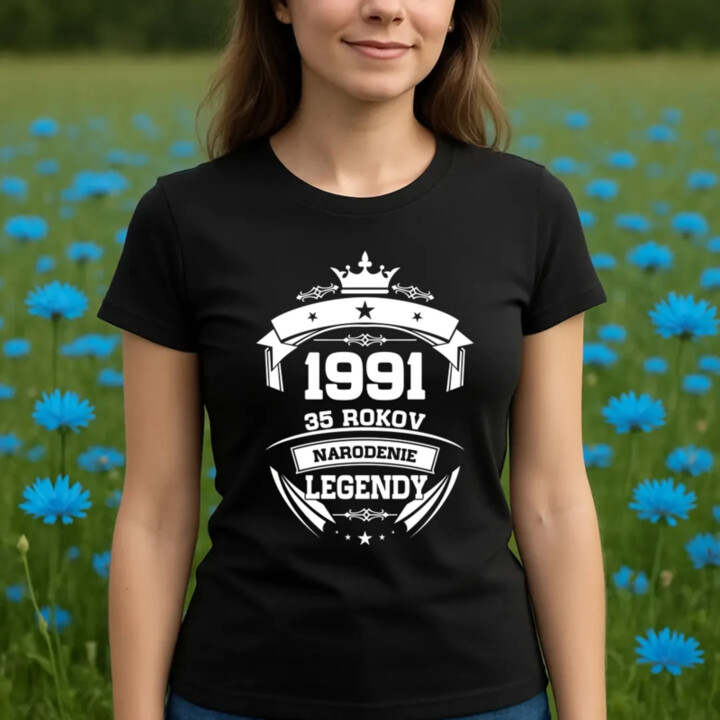 1991 Narodenie legendy 35 rokov - dámske tričko s potlačou