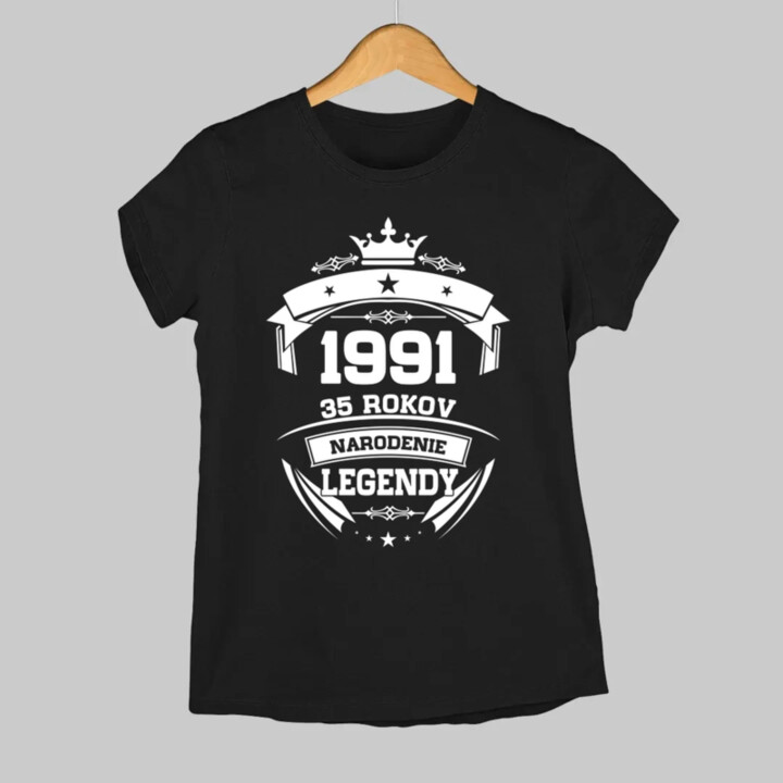 1991 Narodenie legendy 35 rokov - dámske tričko s potlačou