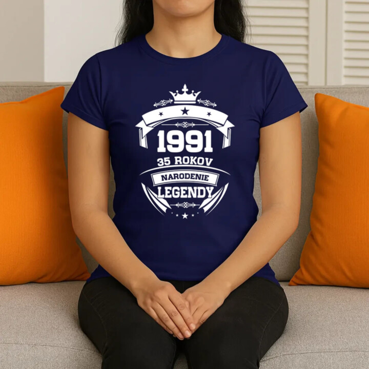 1991 Narodenie legendy 35 rokov - dámske tričko s potlačou