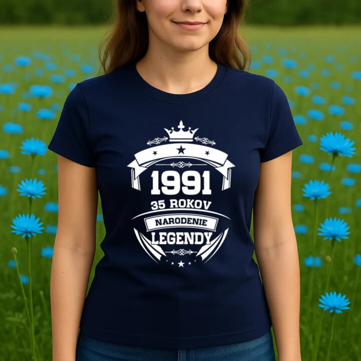 1991 Narodenie legendy 35 rokov - dámske tričko s potlačou