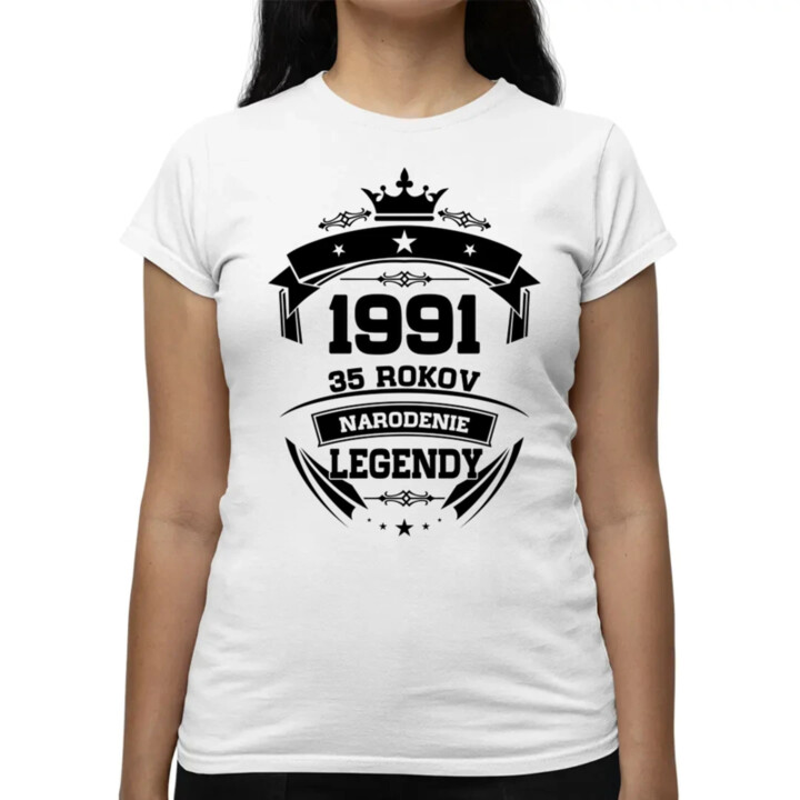 1991 Narodenie legendy 35 rokov - dámske tričko s potlačou