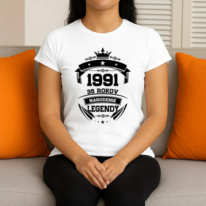 1991 Narodenie legendy 35 rokov - dámske tričko s potlačou